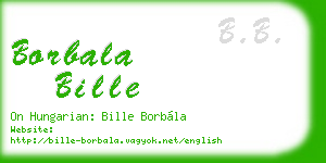 borbala bille business card