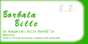 borbala bille business card